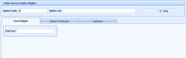 Kalite Kontrol Şablonları